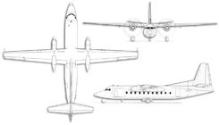 Fokker F-27 Enforcer projection drawing thumbnail