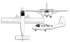 GAF N 22 Nomad projection drawing thumbnail