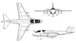 Grumman EA-6 Prowler projection drawing thumbnail