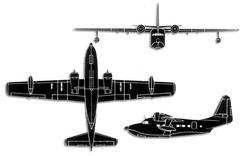 Grumman U-16 Albatross projection drawing thumbnail