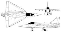 HAL Light Combat Aircraft (LCA) projection drawing thumbnail