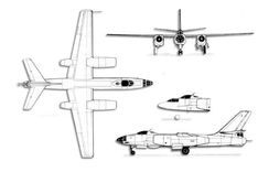 Ilyushin IL-28 Beagle projection drawing thumbnail