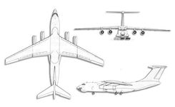 Ilyushin IL-76 Candid projection drawing thumbnail