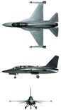 Korean Aerospace Industries T-50 Golden Eagle projection drawing thumbnail