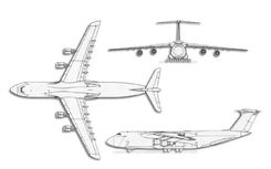 Lockheed Martin C-5 Galaxy projection drawing thumbnail