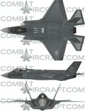 Lockheed Martin F-35 Lightning II projection drawing thumbnail