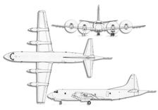 Lockheed Martin P-3 Orion projection drawing thumbnail