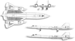 Lockheed Martin SR-71A Blackbird projection drawing thumbnail