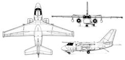Lockheed Martin S-3 Viking projection drawing thumbnail