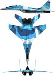 Mikoyan-Gurevich MiG-29 Fulcrum projection drawing thumbnail