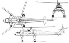 Mil Mi-10 'Harke-B' projection drawing thumbnail