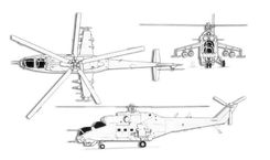 Mil Mi-24 Hind projection drawing thumbnail