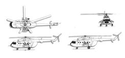 Mil Mi-8 / 17 Hip projection drawing thumbnail