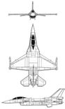 Mitsubishi F-2 projection drawing thumbnail