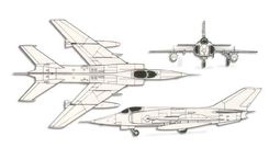 Nanchang Q-5 Fantan projection drawing thumbnail