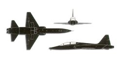 Northrop T-38 Talon projection drawing thumbnail