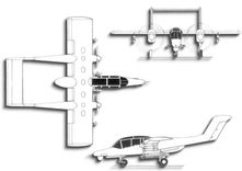Rockwell OV-10 Bronco projection drawing thumbnail