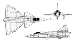 SAAB JA 37 Viggen projection drawing thumbnail