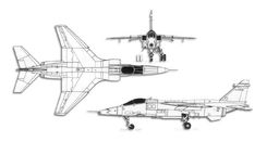 SEPECAT Jaguar projection drawing thumbnail
