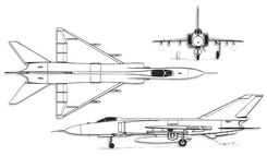 Shenyang J-8 II / F-8 Finback projection drawing thumbnail
