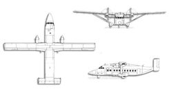 Shorts C-23 Sherpa projection drawing thumbnail