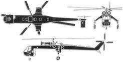 Sikorsky CH-54 Skycrane projection drawing thumbnail