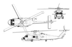 Sikorsky UH-70 Seahawk projection drawing thumbnail