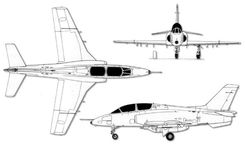 Soko G-4 Super Galeb projection drawing thumbnail
