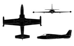 Soko J-1 Jastreb projection drawing thumbnail