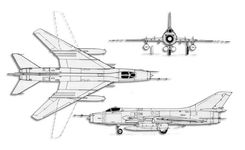 Sukhoi Su-17/20/22 Fitter projection drawing thumbnail