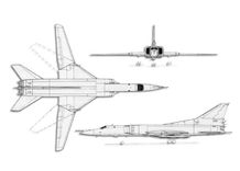Tupolev TU-22M Backfire projection drawing thumbnail