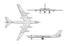 Tupolev TU-95 Bear projection drawing thumbnail