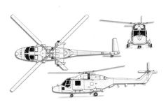 Westland Lynx projection drawing thumbnail