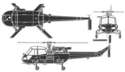Westland Wasp HAS.Mk I projection drawing thumbnail