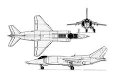 Yakovlev Yak-38 Forger projection drawing thumbnail