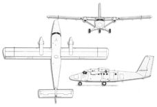 de Havilland Canada DHC-6 Twin Otter projection drawing thumbnail