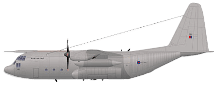 Lockheed Martin C-130 Hercules profile drawing