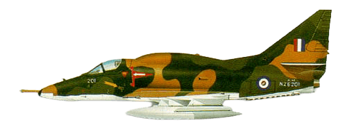 Boeing A-4 Skyhawk profile drawing
