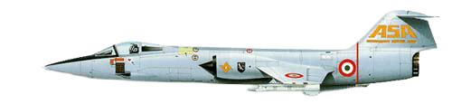 Aeritalia (Lockheed) F-104S Starfighter profile drawing