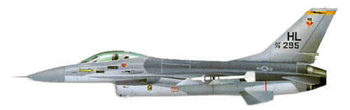 Lockheed Martin F-16A/B Fighting Falcon profile drawing
