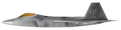 Lockheed Martin F-22 Raptor profile drawing