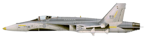 Boeing FA-18C/D Hornet profile drawing