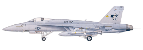 Boeing F/A-18E/F Super Hornet profile drawing