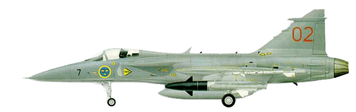 SAAB JAS 39 Gripen profile drawing