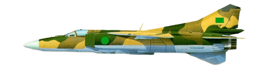 Mikoyan-Gurevich MiG-23 Flogger profile drawing