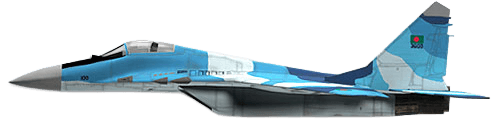 Mikoyan-Gurevich MiG-29 Fulcrum profile drawing