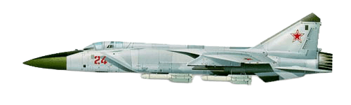 Mikoyan-Gurevich MiG-31 Foxhound profile drawing