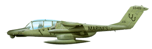 Rockwell OV-10 Bronco profile drawing