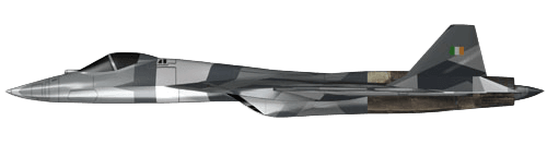 Sukhoi PAK FA profile drawing