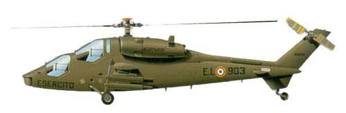 Agusta A-129 Mangusta profile drawing